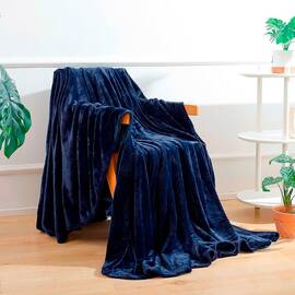 Плед флисовый 200х220 синий Love you, Цвет: синий, Размер: 200x220