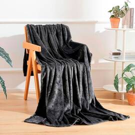 Плед флисовый 200х220 темно-серый Love you, Цвет: антрацитовый, Размер: 200x220