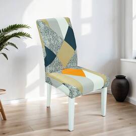 Чохол на стілець універсальний трикотажний .002 Love you, Основний колір: помаранчевий, Розмір: чохли для стільців