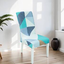 Чохол на стілець універсальний трикотажний .032 Love you, Основний колір: блакитний, Розмір: чохли для стільців