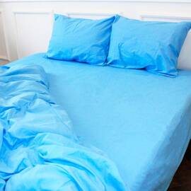 Простынь на резинке MirSon Ranforce Elite 124608 Lucretia 90х190х25 (2200004700250), Цвет: голубой, Тип: простыни на резинке, Размер: 90x190