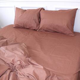 Простирадло на гумці MirSon Ranforce Elite 151511 Federica 140х190х25 (2200004701158), Колір: коричневий, Тип: простирадла на гумці, Розмір: 140x190