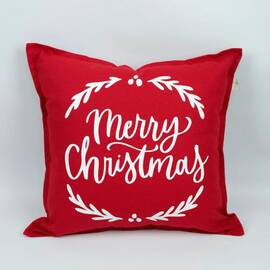 Наволочка 42х42 красная Merry Christmas Прованс (030436)