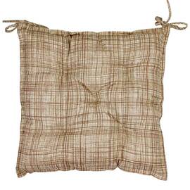 Подушка на стілець 40х40 Тереза клітинка Прованс (034525), Колір: коричневий, Розмір: 40x40