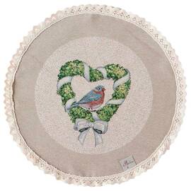 Салфетка круглая D-25 GARDEN Прованс (035432), Тип: салфетки, Цвет: зеленый, Форма скатерти: круглая, Размер: Ø25