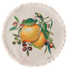 Салфетка круглая D-25 Наполі Прованс (035442), Тип: салфетки, Цвет: желтый, Форма скатерти: круглая, Размер: Ø25