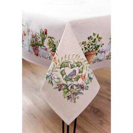 Скатерть 136х300 GARDEN Прованс (035350), Тип: скатерти, Цвет: зеленый, Форма скатерти: прямоугольная, Размер: 136x300