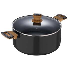 Каструля з кришкою Bergner Earth black 28 см 6 л (BG-32037-BK), Тип: каструля, Об'єм: 6 л, Колір: чорний
