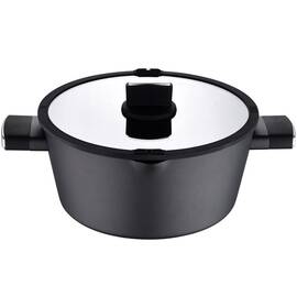 Каструля з кришкою Bergner Ion 6 л (BG-35802-BK), Тип: каструля, Об'єм: 6 л, Колір: чорний
