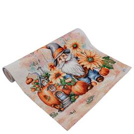 Доріжка 35х100 гобеленова Гарбузові гноми Прованс (036200), Тип: доріжки (раннери), Основний колір: помаранчевий, Форма скатертини: прямокутна, Розмір: 35x100