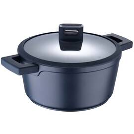 Каструля з кришкою MasterPro Indigo, 24 см (BGMP-7979), Тип: каструля, Об'єм: 4,7 л, Колір: чорний