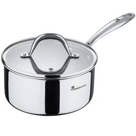 Ківш із кришкою MasterPro Hi-tech 3, 18 см (BGMP-1622), Тип: ківш, Об'єм: 1,8 л, Колір: срібний