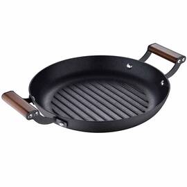 Сковорода-гриль чавунна MasterPro Odin, 28 см кругла (BGMP-3820)