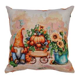 Наволочка 45х45 гобеленовая Гарбузові гноми з возиком Прованс (036216)
