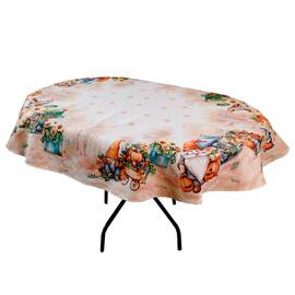 Скатерть овальная 135х180 гобеленовая Гарбузові гноми Прованс (036337), Тип: скатерти, Цвет: оранжевый, Форма скатерти: овальная, Размер: 135x180