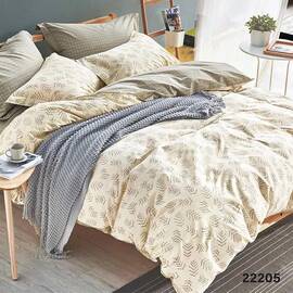 Постільна білизна 22205 ранфорс 200х220 з простирадлом на резинці 160х200 Вілюта