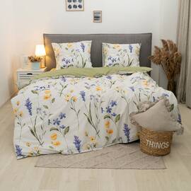 Постільна білизна 24266 ранфорс 200х220 Вілюта, Розмір: двоспальний євро 200х220, Основний колір: зелений