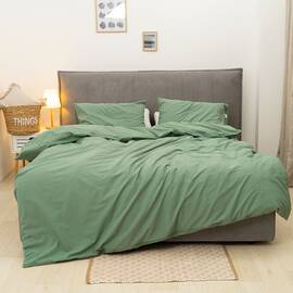Постельное белье 34 Tiare Wash 143х210 вареный хлопок Вилюта, Размер: полуторный 145х210, Основной цвет: зеленый