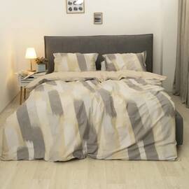 Постільна білизна L-004 сатин deluxe Tiare 200х220 Вілюта, Розмір: двоспальний євро 200х220, Основний колір: бежевий