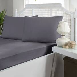 Простирадло сатинове на резинтці 180х200х30 з наволочками 50х70 First choice quick silver, Колір: срібний, Тип: набори простирадла + наволочки, Розмір: 180x200x30