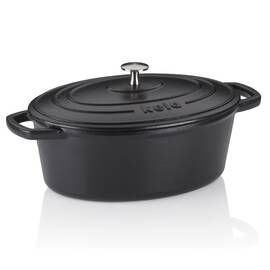 Гусятница чугунная с крышкой KELA Calido 29х23х11 см 4 л (12861) черная