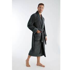 Халат мужской махровый NUSA ns 1330 antrasit (4xl), Цвет: антрацитовый, Размер: 4XL