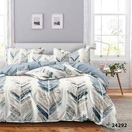 Постільна білизна 24292 ранфорс 200х220 Вілюта, Розмір: двоспальний євро 200х220, Основний колір: блакитний