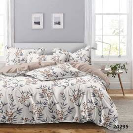 Постільна білизна 24295 ранфорс 200х220 Вілюта, Розмір: двоспальний євро 200х220, Основний колір: бежевий