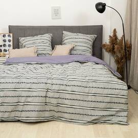 Постільна білизна 24312 ранфорс 200х220 Вілюта, Розмір: двоспальний євро 200х220, Основний колір: сірий