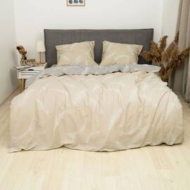 Постельное белье 750 сатин твилл 143х210 (70х70) Вилюта, Размер: полуторный 145х210, Основной цвет: бежевый