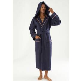 Халат мужской вафельный NUSA ns 24680 lacivert (m), Цвет: синий, Размер: M