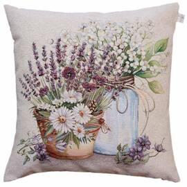 Подушка декоративна 45х45 Квіти в склянці Provence Прованс (039170)