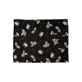 Салфетка 35х45 Шапочки на чорному Прованс (036448), Тип: салфетки, Цвет: черный, Форма скатерти: прямоугольная, Размер: 35x45