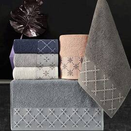 Набор махровых полотенец Fakili Tekstil 6 шт. 70x140 mila, Цвет: набор разных цветов, Размер: 70x140