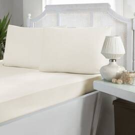 Простирадло сатинове на резинтці 160х200х30 з наволочками 50х70 First choice cream, Колір: кремовий, Тип: набори простирадла + наволочки, Розмір: 160x200x30