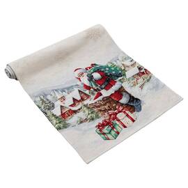 Дорожка 35х100 гобеленовая с велюром Снігова зима Прованс (036438), Тип: дорожки (раннеры), Цвет: белый, Форма скатерти: прямоугольная, Размер: 35x100