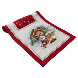 Дорожка 40х140 гобеленовая Різдвяне багаття Прованс (036425), Тип: дорожки (раннеры), Цвет: красный, Форма скатерти: прямоугольная, Размер: 40x140