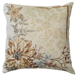 Наволочка декоративная 45х45 гобеленовая Золоте свято Квітка Прованс (036962), Цвет: бежевый, Тип: наволочки, Размер: 45x45