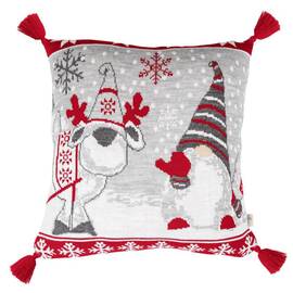 Наволочка вязаная Веселі гноми сіра Прованс (037490), Цвет: серый, Тип: наволочки, Размер: 45x45