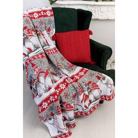 Плед 130х170 в'язаний Веселі гноми сірий Прованс (037494), Основний колір: сірий, Розмір: 130x170