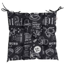 Подушка на стілець 40х40 Breakfast BLACK Прованс (039483), Колір: чорний, Розмір: 40x40