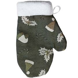 Рукавичка декоративна Шапочки на зеленому 26х18 Прованс (037554)