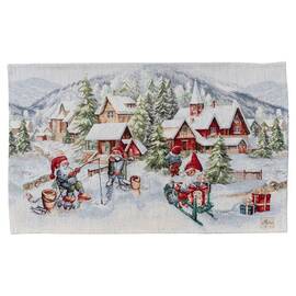 Салфетка гобеленовая с велюром Снігова зима 30х50 Прованс (036440), Тип: салфетки, Цвет: белый, Форма скатерти: прямоугольная, Размер: 30x50