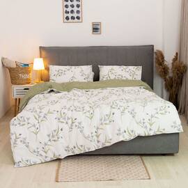 Постельное белье 24277 ранфорс 2шт(143х210) Вилюта, Размер: семейный 2шт(145x210), Основной цвет: зеленый