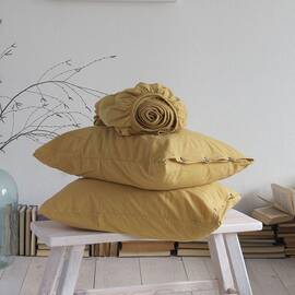 Комплект простынь 180х200х30 с наволочками 50х70 (2 шт) STONEWASHED GOLDEN YELLOW (200401), Цвет: желтый, Тип: наборы простынь + наволочки, Размер: 180x200x30