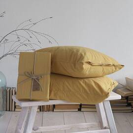 Комплект простынь 240х260 с наволочками 50х70 (2 шт) STONEWASHED GOLDEN YELLOW (200389), Цвет: желтый, Тип: наборы простынь + наволочки, Размер: 240x260