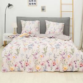 Постільна білизна 25353 ранфорс 200х220 Вілюта, Розмір: двоспальний євро 200х220, Основний колір: бежевий