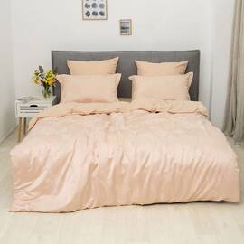 Постельное белье 2539 сатин-жаккард Тиара 2шт(143х210) Вилюта, Размер: семейный 2шт(145x210), Основной цвет: бежевый