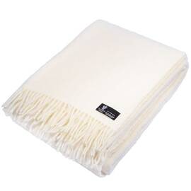 Плед шерстяний 140х205 (101) Klippan Saule, Основний колір: кремовий, Розмір: 140x205