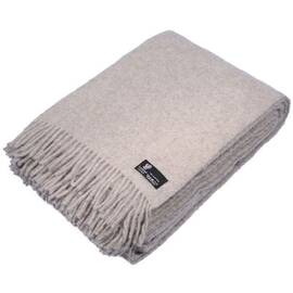 Плед шерстяний 140х205 (114) Klippan Saule, Основний колір: бежевий, Розмір: 140x205